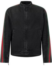 Gucci - Web Denim Bike Sn63 - Lyst