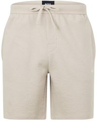 BOSS - Embroidered Waffle Shorts - Lyst