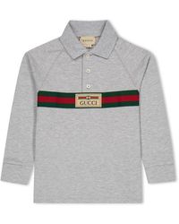 Gucci - Long Sleeve Signature Polo Shirt - Lyst