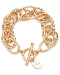 Ralph Lauren - Lauren Ralph Lauren Logo Charm Chain Bracelet - Lyst