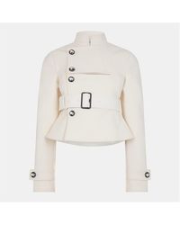 Burberry - Cotton Funnel Neck Long Sleeve Quilted Jacket - Lyst