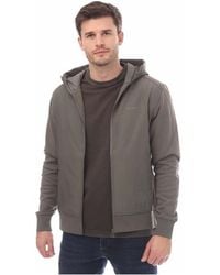 Belstaff - Cotton Fleece Alloy Zip Through Hoodie - Lyst
