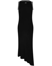 Off-White c/o Virgil Abloh - Ribbed Semi-Sheer Backless Viscose Maxi Dress - Lyst