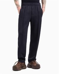 Emporio Armani - Open Cuff Woven Relaxed Fit Joggers - Lyst