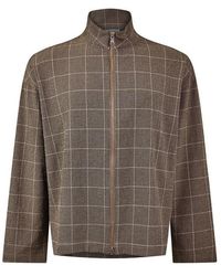 MKI Miyuki-Zoku - Check Track Overshirt - Lyst