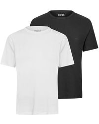 BOSS - Bodywear 2 Pack Short Sleeve T-Shirts With Logo Detail - Lyst
