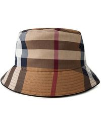 Burberry - Burb Chk Bckt Hat Sn99 - Lyst