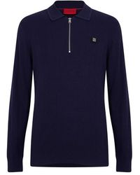 HUGO - Sastoro 1/4 Zip Top - Lyst