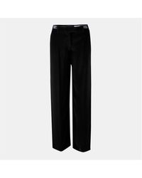 McQueen - Alex Velvet Straight Leg Trouser - Lyst