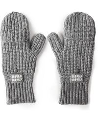 Miu Miu - Miu Cashmere Gloves Ld64 - Lyst