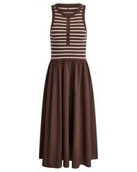 DKNY - Jeans Rib Henley Tank Dress W/ Poplin Skirt - Lyst