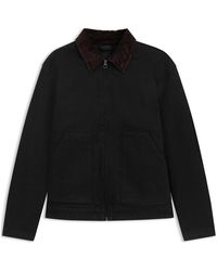 BOSS - Hbb Double Breasted Cotton Long Sleeve Denim Jacket - Lyst