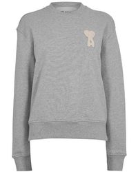 Ami Paris - Knitted Crew Neck Jumper - Lyst