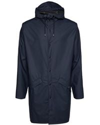 Rains - Jacket Long Navy 12020 - Lyst