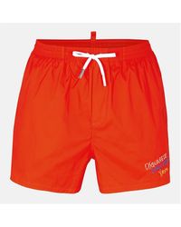 DSquared² - Dsq Logo Quick Dry Swim Shorts - Lyst