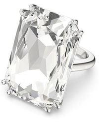 Swarovski - Mesmera Cocktail Ring, Octagon Cut, , Rhodium Plated - Lyst