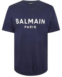 Balmain - Paris Print Logo T-shirt - Lyst