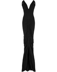 Givenchy - Ruched V-neck Gown - Lyst