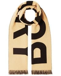 Burberry - Logo Wool Scarf - Lyst