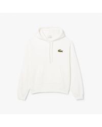 Lacoste - Loose-Fit Badge Accent Hoodie - Lyst