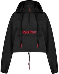 Red Run - Inky Cropped Hooded Quarter-Zip Windbreaker - Lyst