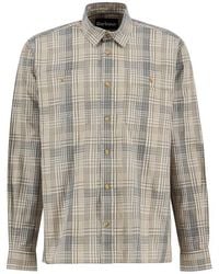 Barbour - Maxwell Checked Patch Long-Sleeved Relaxed Shirt - Lyst
