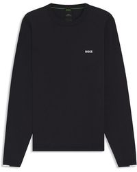 BOSS - Crew Neck Jumper With Logo Detail - Lyst