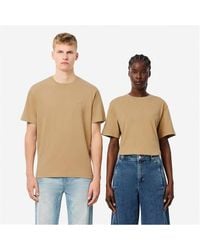 Lacoste - Washed Effect Heavy Cotton T-Shirt - Lyst