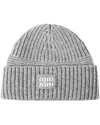 Miu Miu - Miu Cashmere Beanie Ld64 - Lyst