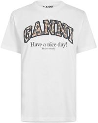 Ganni - Graphic Baby Tee - Lyst