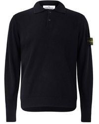 Stone Island - Stone Knt Ls Polo Sn64 - Lyst