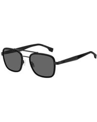 BOSS - Double Bridge Round Sunglasses - Lyst