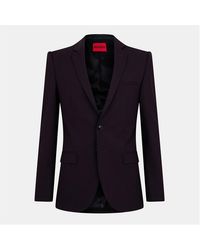 HUGO - Single Breasted Suit Jacket - Lyst