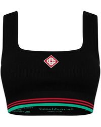 CASABLANCA - Logo Nylon Seamless Cropped Vest - Lyst