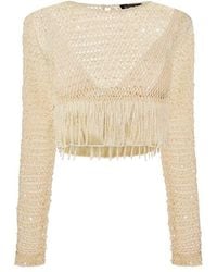 PATBO - Crochet Bloom Cut Out Top - Lyst