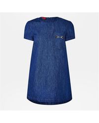 Gucci - Denim Mini Dress - Lyst