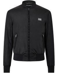Dolce & Gabbana - Plate Long Sleeve Bomber Jacket - Lyst
