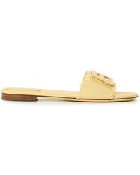 Fendi - Baguet Slide Flat Sandals - Lyst