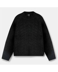 Represent - Textured Knit Contemporary Fit Crew Sweatshirt - Lyst