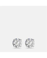 Swarovski - Stilla Attract Stud Earrings, Round Cut, Rhodium Plated - Lyst