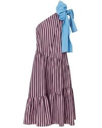 Stella Nova - Striped Bow Midi Dress - Lyst