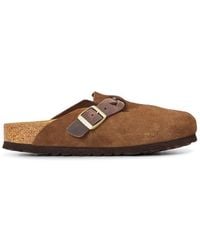 Birkenstock - Boston Suede Mules - Lyst