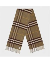 Burberry - Check Cashmere Scarf - Lyst