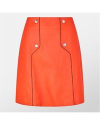 BOSS - Seminta Leather Shorts - Lyst