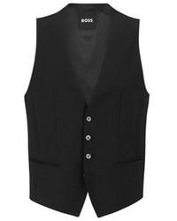 BOSS - Slim Fit Waistcoat - Lyst