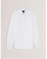 Ted Baker - Long-Sleeve Oxford Plain Shirt - Lyst