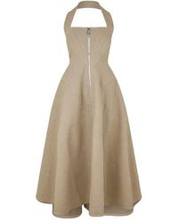 Bottega Veneta - Mid-Length Structured Fit Tea Dress - Lyst