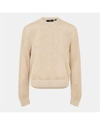 Represent - Open Gauge Knitted Lightweight Crew Neck Jumper - Lyst