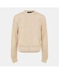 Represent - Open Gauge Knitted Lightweight Crew Neck Jumper - Lyst