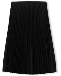 Lacoste - Elasticated Waist Flowing Pleated Skirt - Lyst